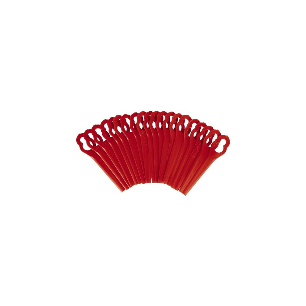 Einhell Replacement Strimmer Blades (20pcs) - Plastic Blade Set For GE-CT 18 Li, GC-CT 18/24 Li P Grass Trimmers, Red