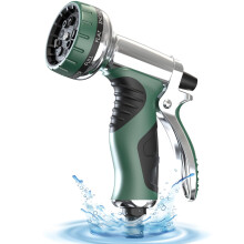 Molv qiang - xinhejin Hose Pipe Spray Gun, Metal Brass-Zinc, 9-Pattern Garden Nozzle for Watering Plants, Cars & Pets
