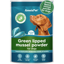 AmeizPet Green Lipped Mussel Powder For Dogs, Hip And Joint Care For Dog Mobility Booster With Glucosamine, Omega-3 Enriched Supplement, Mussel For