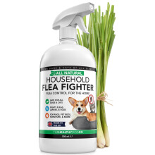 The Healthy Dog and Cat Co - Natural Flea Spray, Non-Toxic Fast Acting Household Flea Spray for Home & House - Natural Treatment for Dogs, Cats and