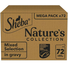 SHEBA Natures Collection Cat Pouches Mixed Selection in Gravy 72x85g pack