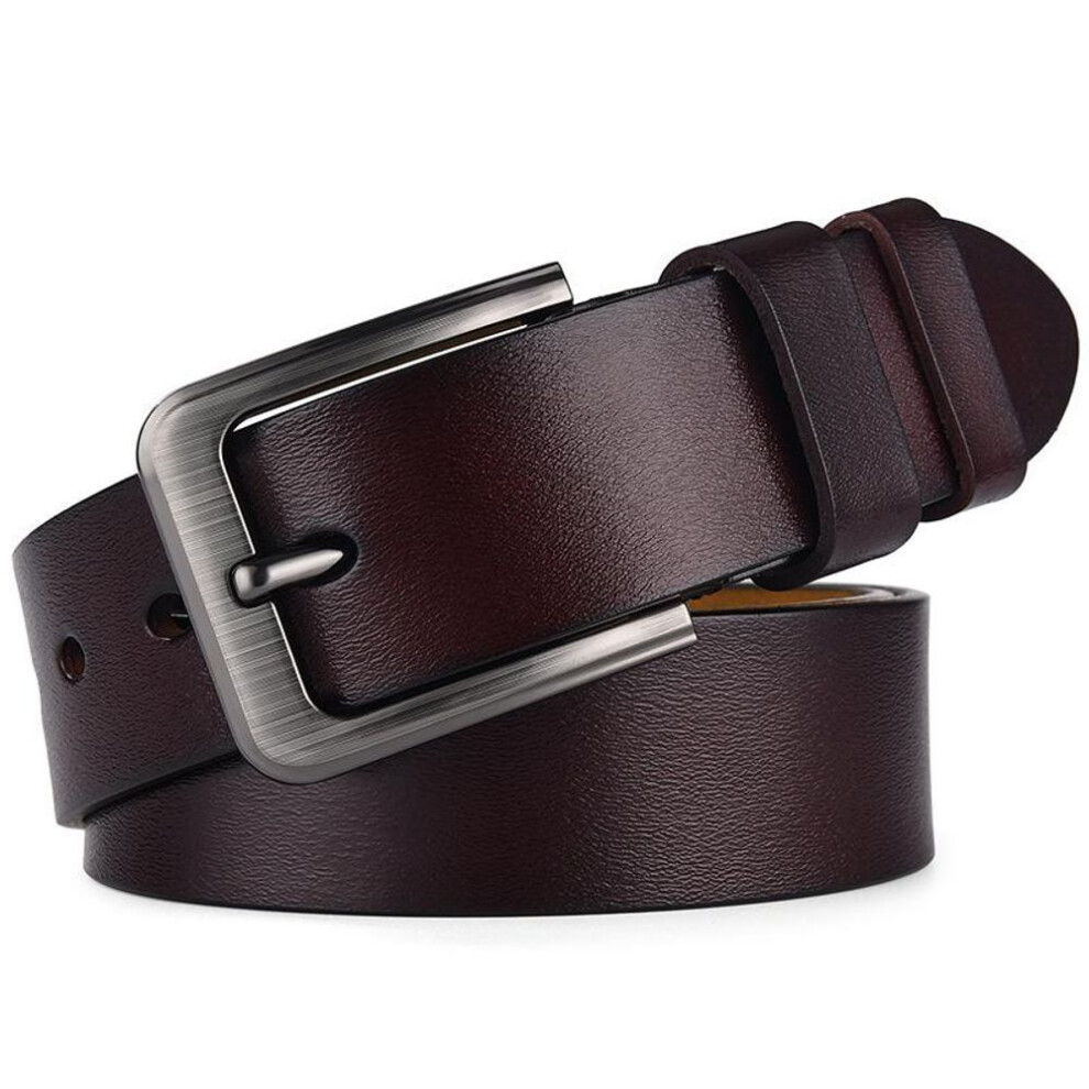 (brown, 120cm) Genuine Leather Belt Men 140 150 160 170cm Large Size Luxury Designer Belts Men Genuine Leather High Quality Waist Belt
