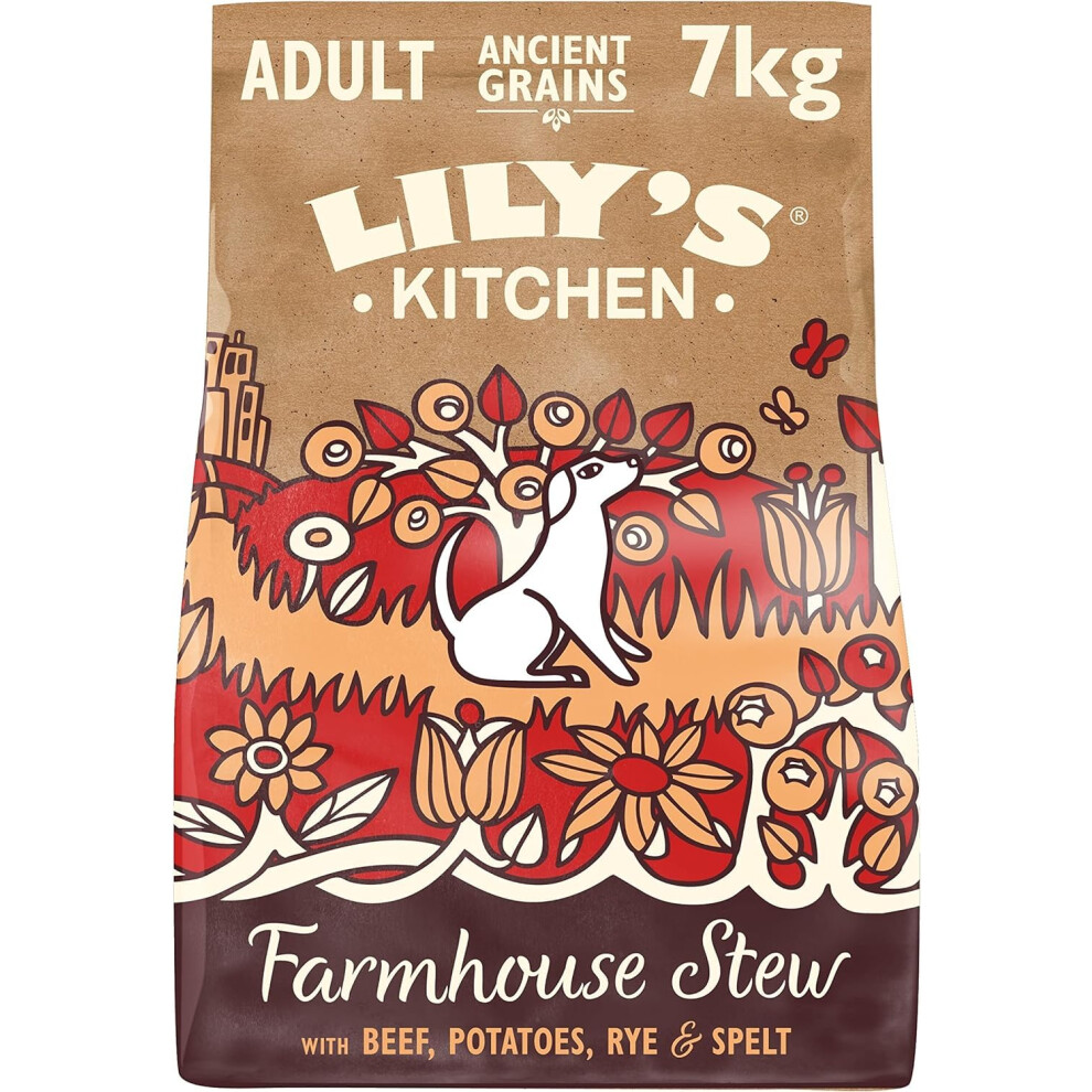 Lily's Kitchen Lily?S Kitchen Made With Natural Ingredients Adult Dry Dog Food Beef Stew With Ancient Grains Bag 7Kg