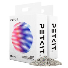PETKIT Strong Clumping Cat Litters, 5 in 1 Mixed Cat Litter, 14 Litres Unscented Ultra Absorbent and Fast Drying Cat Litter, Flushable Odor