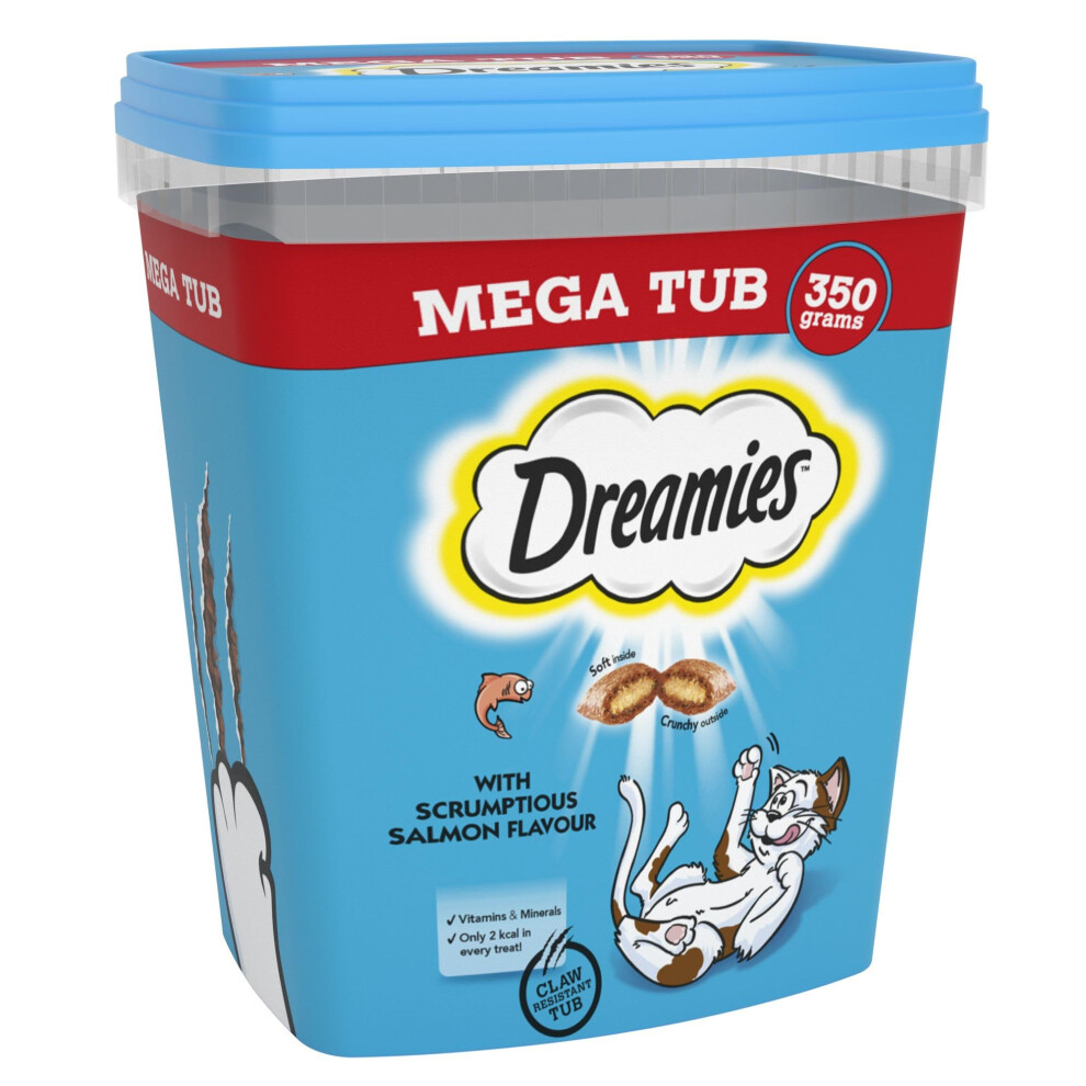 Dreamies Cat Treats, Tasty Snacks with Delicious Salmon Flavour, Pack of 2 (2 x 350 g)-image-OPC-PHHFDVT-NEW