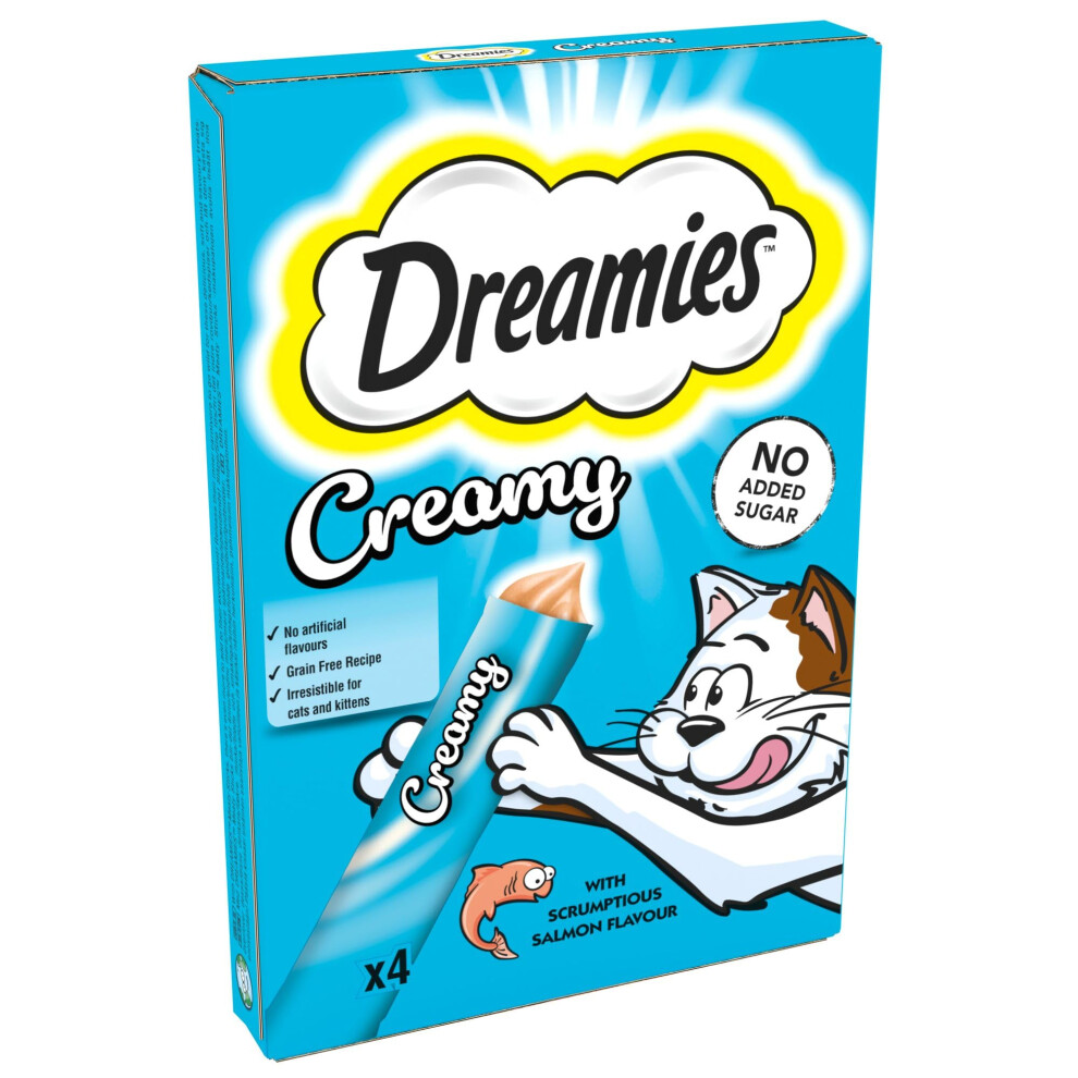 DREAMIES - Creamy Cat Treats - 11 x 40 g - Salmon - Multipack Snacks - 11 Packs-image-OPC-PHHFF29-NEW