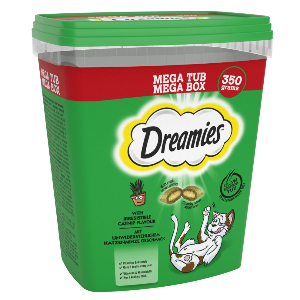 DREAMIES Cat Treats with Catnip Flavour 350g MegaTub Pack of 2-image-OPC-PHHFF6M-NEW