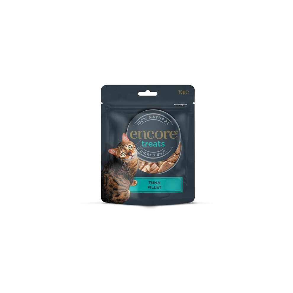 Encore 100% Natural Freeze Dried Tuna Fillet Cat Treats, Grain Free Healthy Cat Snacks 12x10g-image-OPC-PHHFF87-NEW