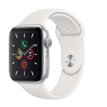 Apple Watch Series 5 GPS 40MM Silver Aluminum Case with White Sport Band Renewed - Refurbished