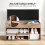 Homcom HOMCOM Sit-On Shoe Storage Unit w/ Hidden Compartment Handles Grey 8