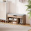 Homcom HOMCOM Sit-On Shoe Storage Unit w/ Hidden Compartment Handles Grey 9