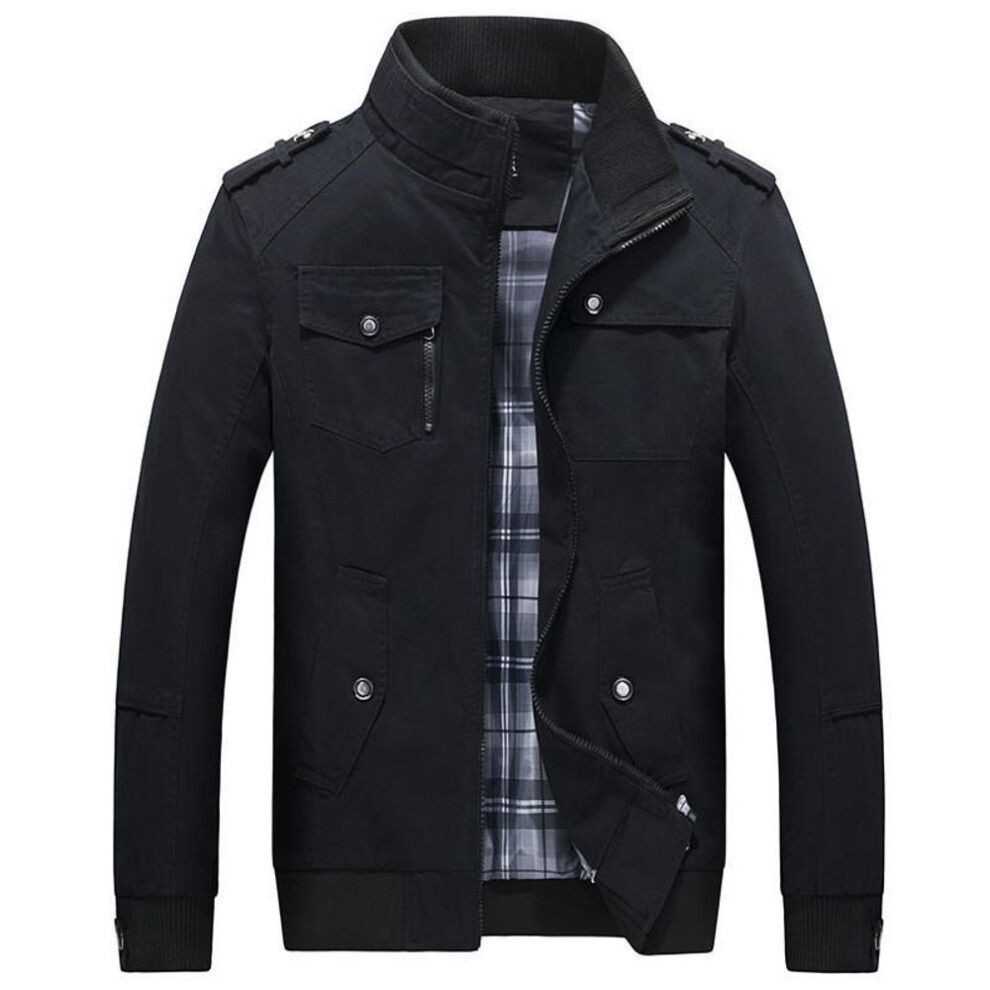 (black, XXL) Men &apos;S Jackets Loose Stand Collar Men &apos;S Youth Men &apos;S Jackets