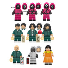 9PCS Anime Collectible Mini Figures Kit - LEGO-Compatible Blocks for Kids, DIY Assembly, Base Plate Included