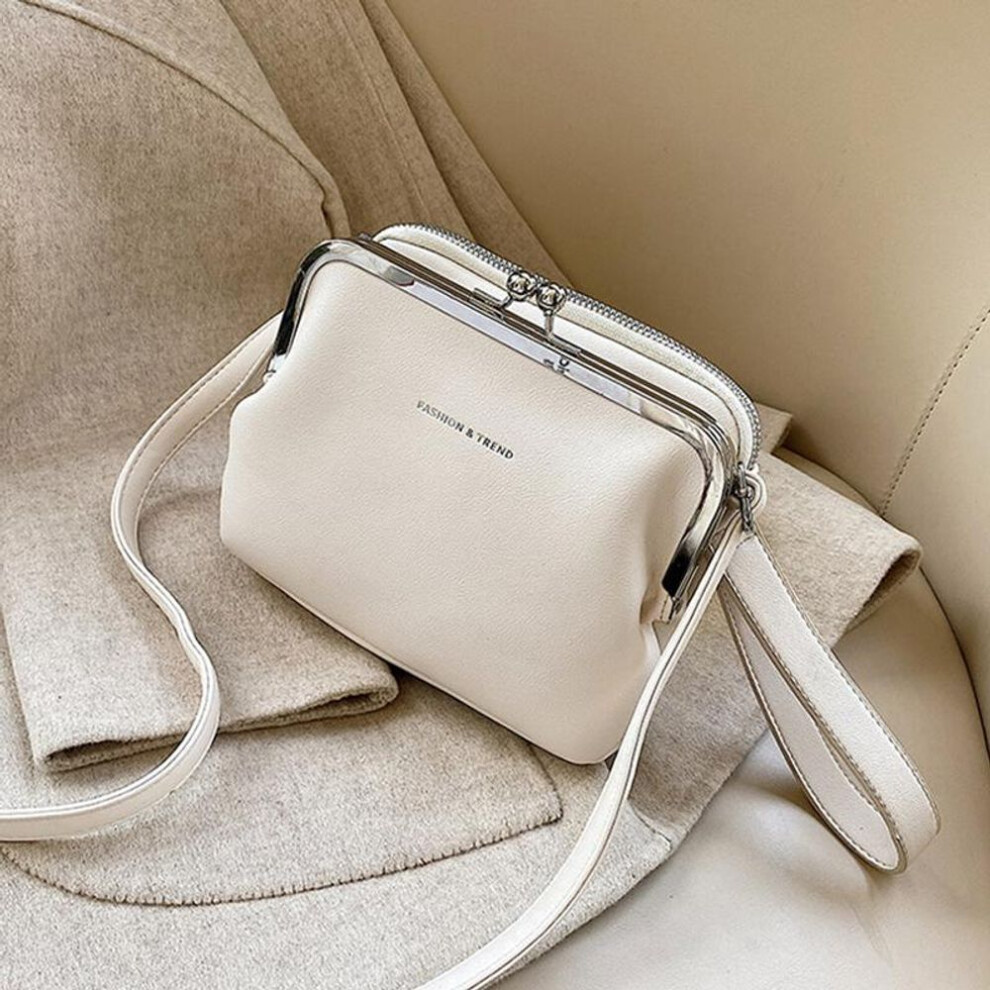 (beige, 20cm*6cm*15cm) Yogodlns Women Small Handbag and Purse PU Leather Fashion Shell Crossbdoy Bags Female Daily PU Leather Travel Shoulder Bags