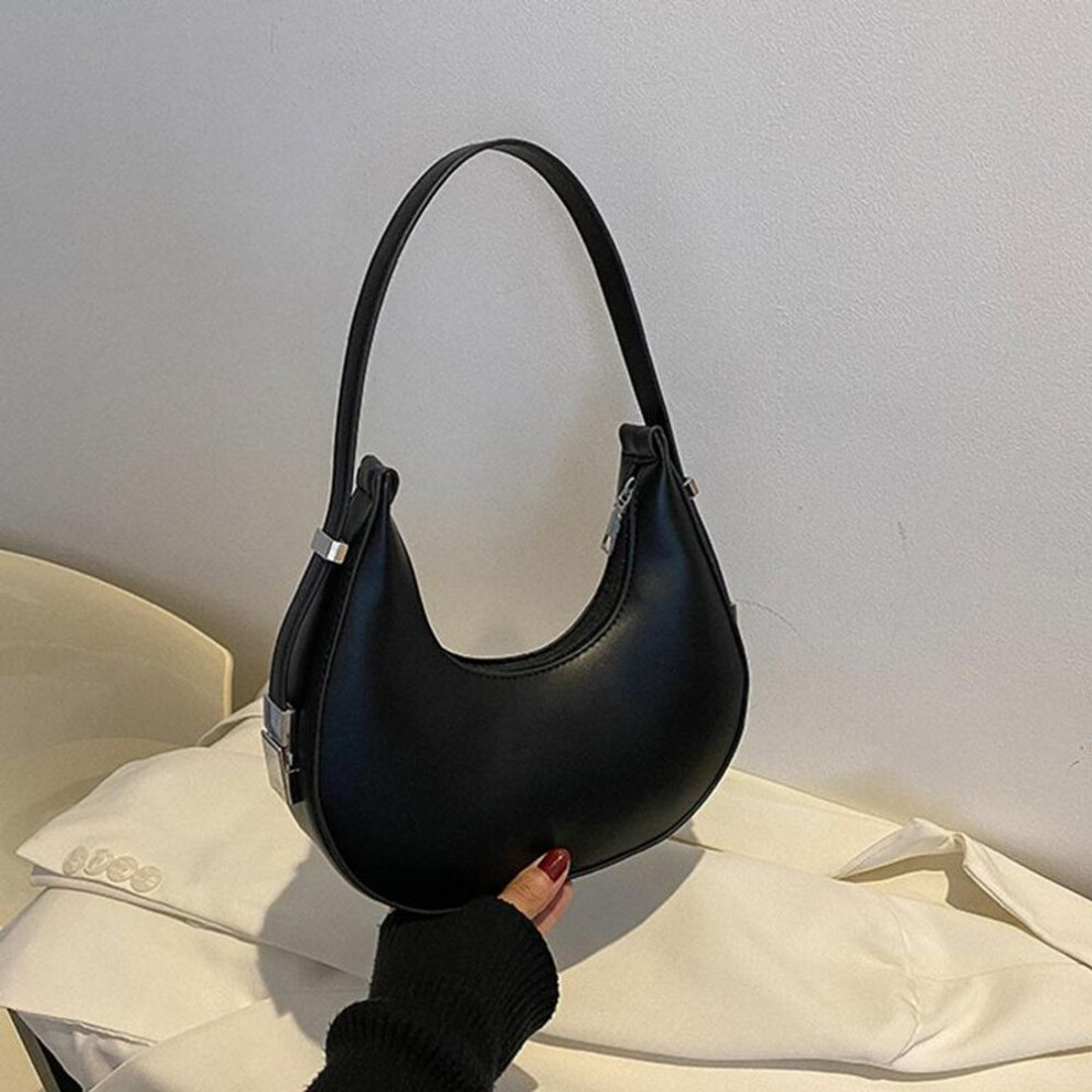 (black, 20.5x 5.5x20.5cm) Yogodlns New Niche Shoulder Bag for Women Fashion Underarm Bag Designer Half-moon Bags Trendy Luxury Armpit Handbag