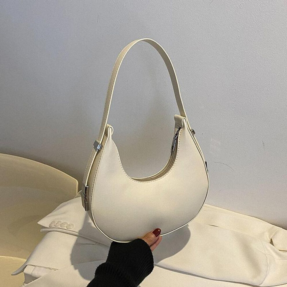 (white, 20.5x 5.5x20.5cm) Yogodlns New Niche Shoulder Bag for Women Fashion Underarm Bag Designer Half-moon Bags Trendy Luxury Armpit Handbag