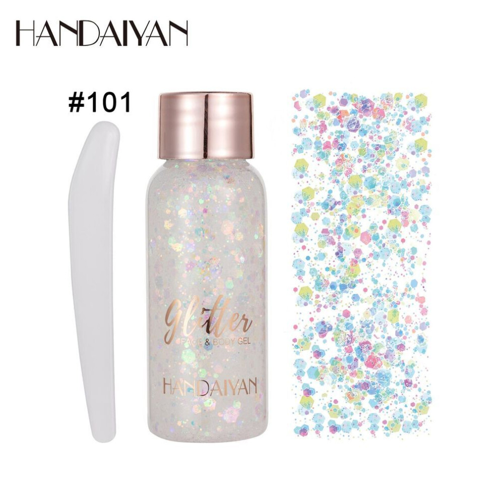 (101) Handaiyan Eye Glitter Nail Hair Body Face Stickers Gel Art Loose Sequins Cream Diamond Jewels Rhinestones Makeup Party Festival