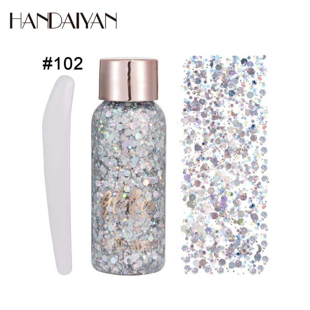 (102) Handaiyan Eye Glitter Nail Hair Body Face Stickers Gel Art Loose Sequins Cream Diamond Jewels Rhinestones Makeup Party Festival