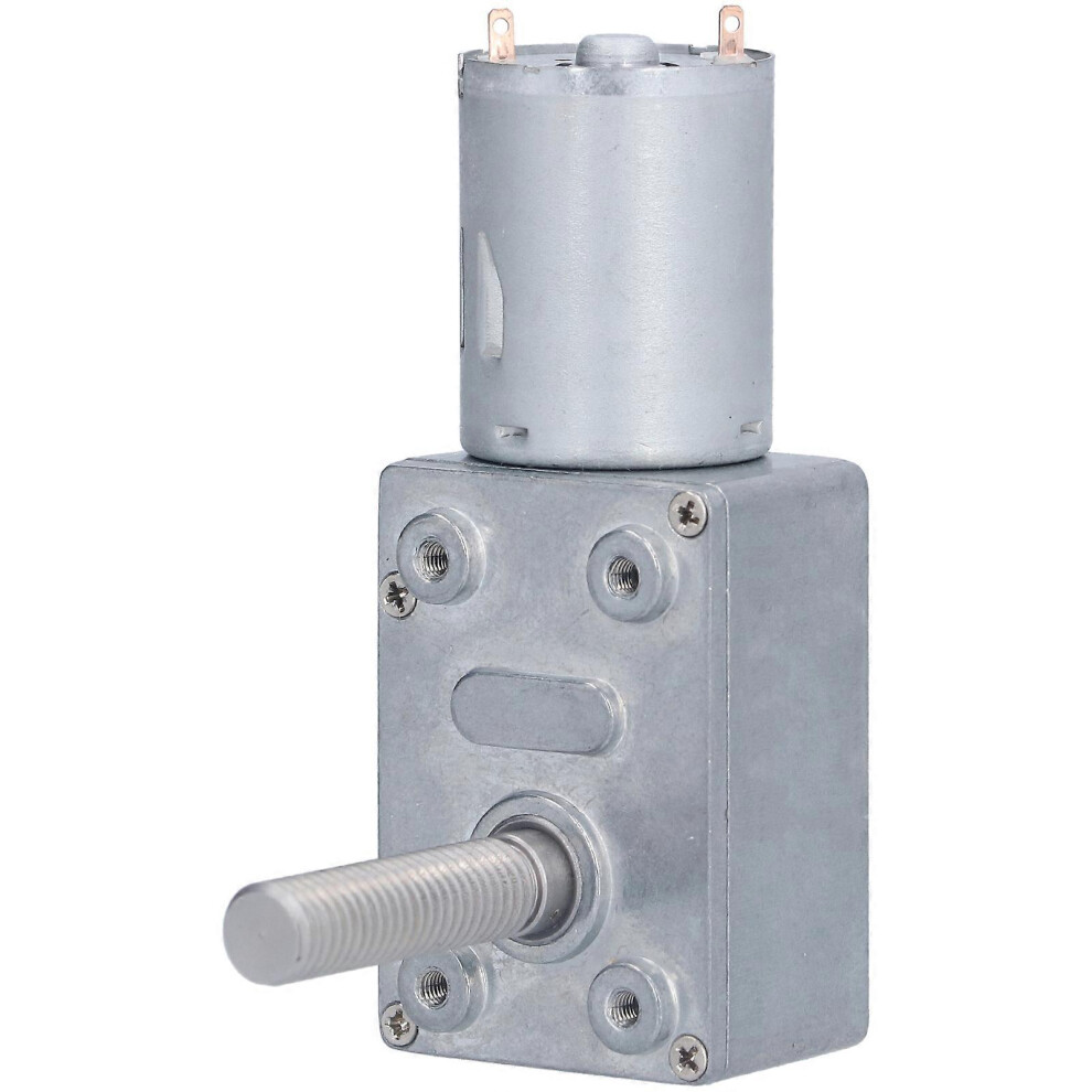 Kikidex (As Show, One Size) Jgy370 Turbine Threaded Shaft Motor M8 Screw Low Speed Selflocking Motor Shaft Length 33Mm Dc24v(66Rpm )