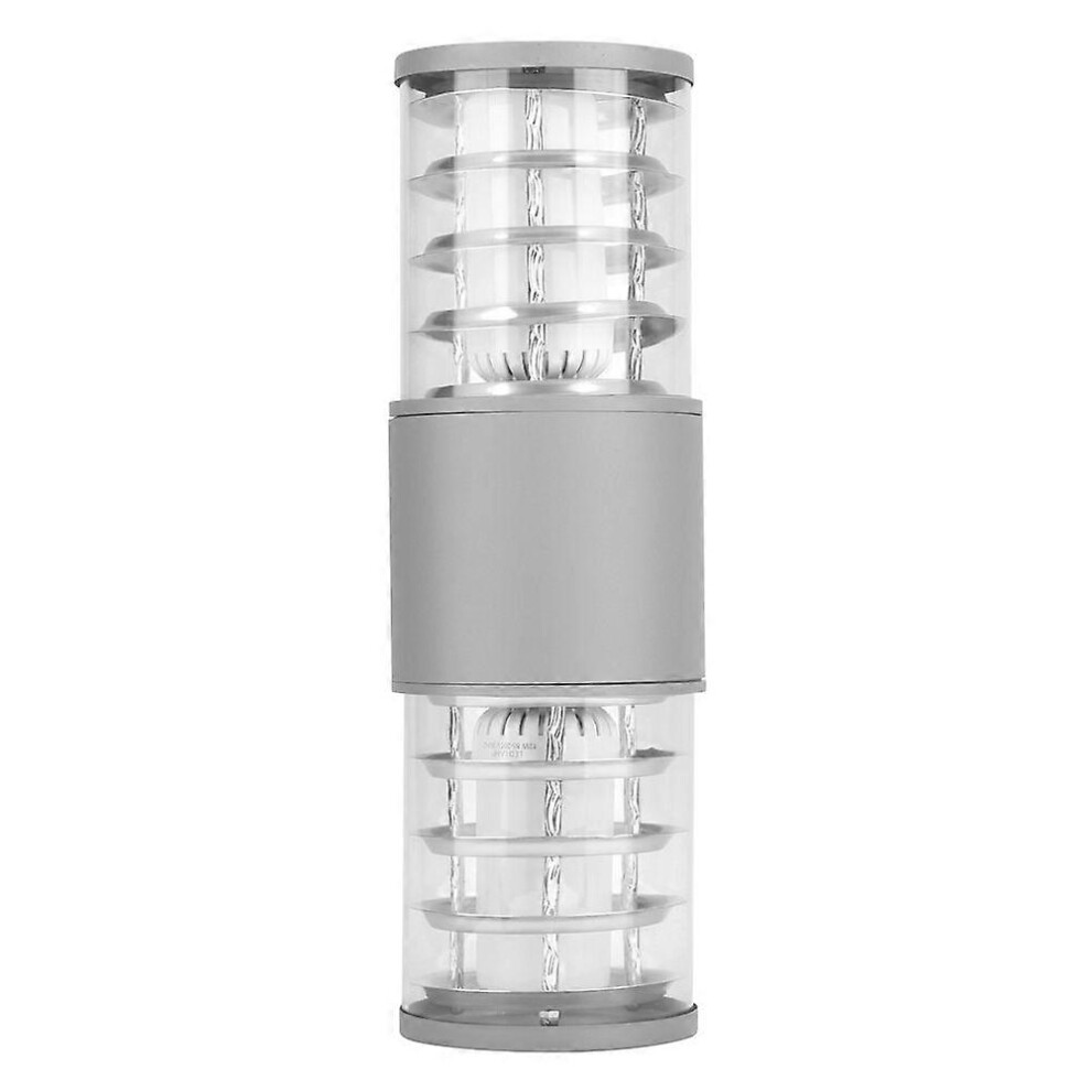 (As show, One size) 24W E27 Socket Dual Head Outdoor Garden Yard Waterproof Lamp Wall LightGrey Cold White-image-OPC-PHHFPNY-NEW