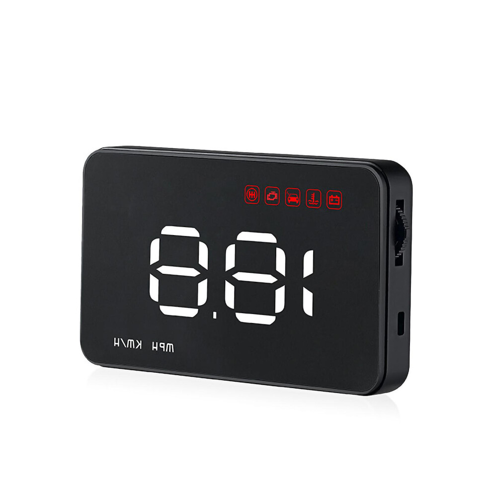 (As show, One size) Car HUD Speedometer Universal HD Multifunctional Digital Display Windshield Projector OBD Smart GaugeWhite Light-image-OPC-PHHFPY5-NEW