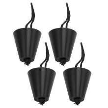 (As show, One size) 4pcs Scupper Plug Kit with Lanyard Flexible Silicone Drain Holes Stopper Bung Universal for Kayaks CanoesBlack