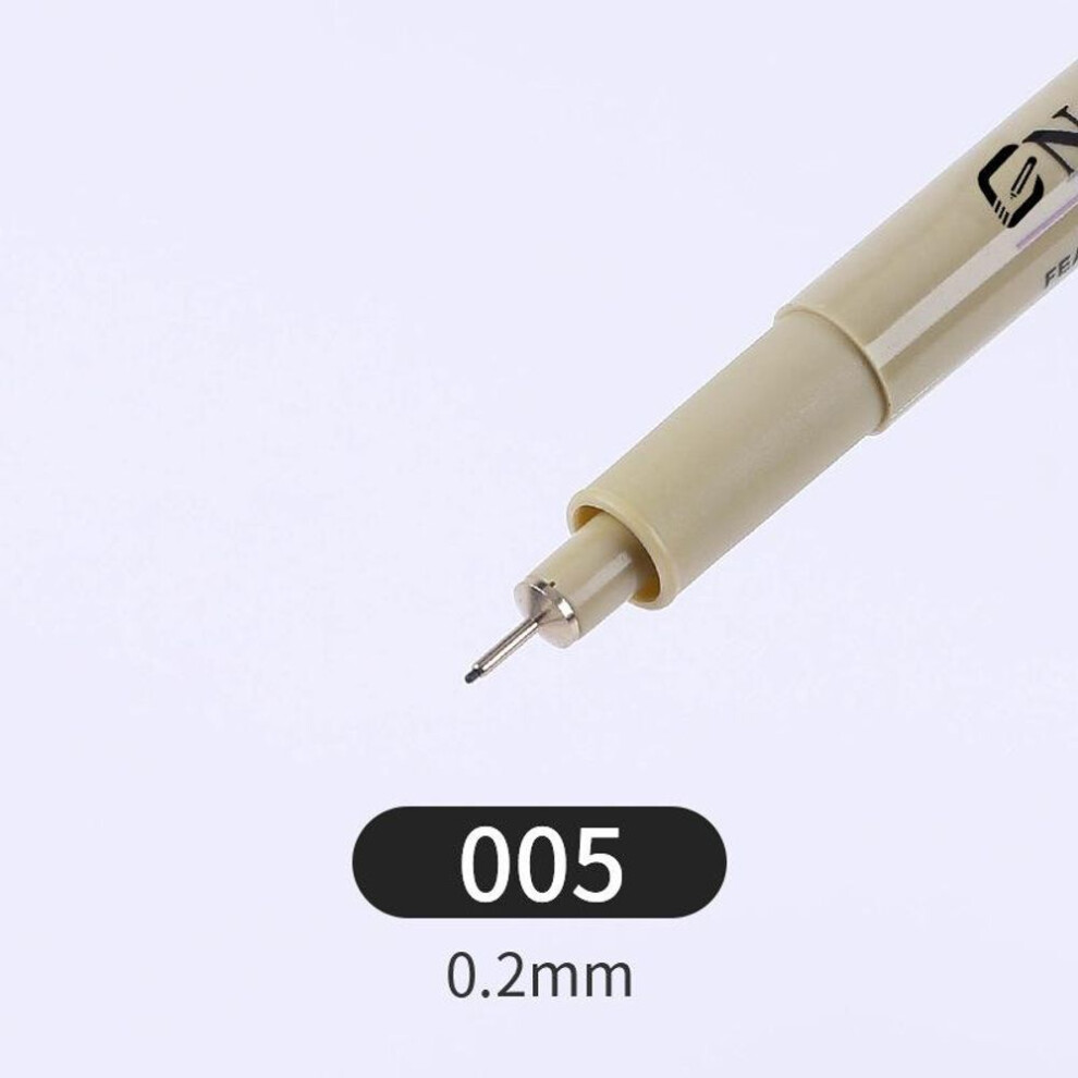 (005) Pigma Micron Needle Pen Waterproof Drawing Sketch Hook Line 005 01 02 03 04 05 08 Brush Pen
