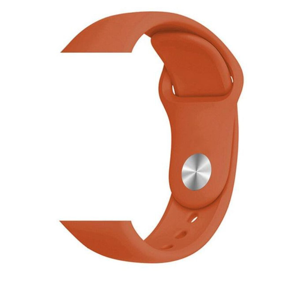 (Orange, 41mm) Sports Band For Apple Watch 8 7 6 SE 5 4 3 38MM 42MM Bands Rubber Watchband Strap for Iwatch Series 2 1 40mm 44mm-image-OPC-PFQYG8H-NEW