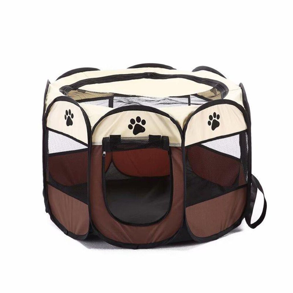 (brown, One Size) Pet Dog Pet Delivery Room Cage Pet Houses Pet Bed Dog Houses Folding Pet Playpen Dog Training Fence Pet Playpen