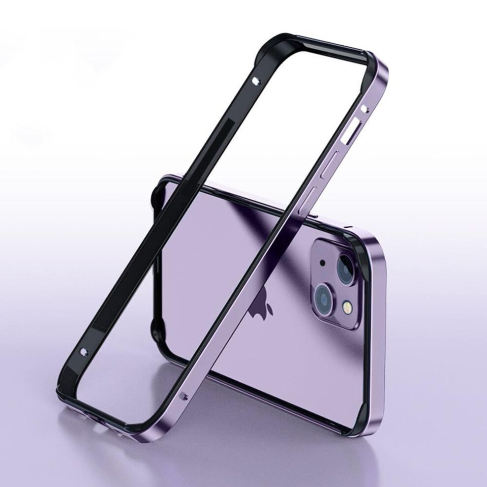 Photos - Case  Hybrid Silicone Frame Aluminum Metal For iPhone 14 13 12 11 Pro Max  Purple Bumper For iPhon(purple, For iPhone 7 Plus)