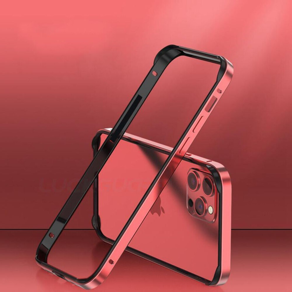 Photos - Case  Hybrid Silicone Frame Aluminum Metal For iPhone 14 13 12 11 Pro Max  Purple Bumper For iPhone 13 Min(red, For iPhone 8)