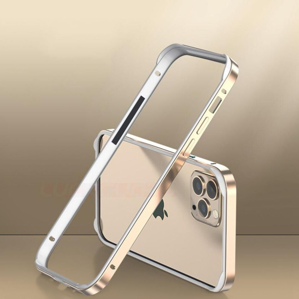 Photos - Case  Hybrid Silicone Frame Aluminum Metal For iPhone 14 13 12 11 Pro Max  Purple Bumper For iPhone(gold, For iPhone 14 Plus)