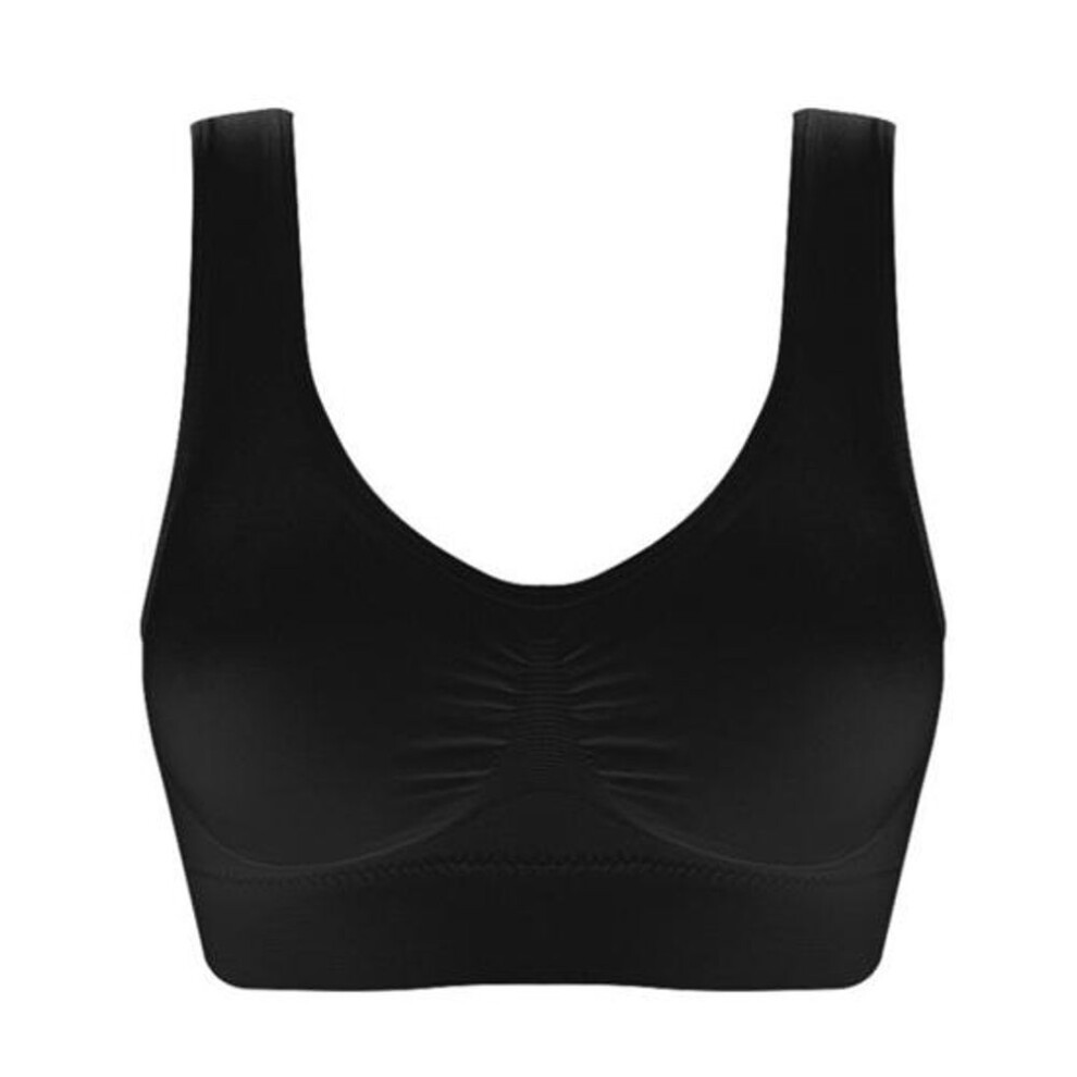 (black, S) Large Seamless Adjustable Sports Bra