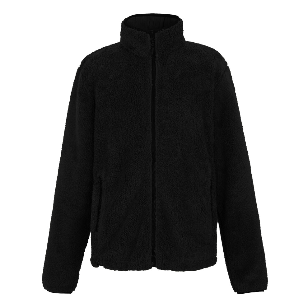 (S, Black) Regatta Mens Midoor Fluffy Fleece Jacket