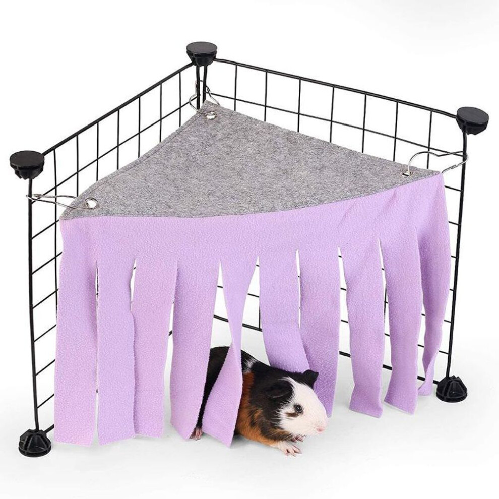 (Purple) Home Supplies Hamster Hammock Guinea Pig Rabbit Tassel Corner House Avoid Tent Nest Small Pet Hidden House