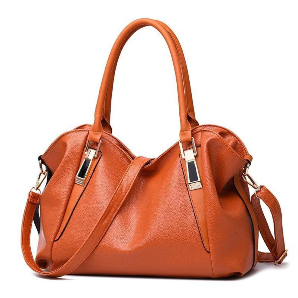 (brown, 37cm*16cm*23cm) Yogodlns Women Handbag Female PU Leather Bags Ladies Portable Shoulder Totes Office Ladies Hobo