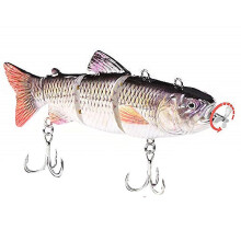 (Multicolor, one-size) Robotic Swimming Fishing Electric Lures, LED Light Wobbler, Multi Jointed Swimbaits Hard Lures, Fishing Tackle, Fishing Tools