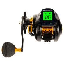 (Orange And Black, Right hand type) Large Screen Digital Display Baitcasting Fishing Reel, 7.2 High Speed Ratio 10kg Brake Fishing Reel, Fishing Accessories For Outdoor