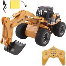 (M-EX) RCEG MULTI OPTION deAO 11 Channel Multifunction 2.4Ghz Remote Control Excavator 1:18 Scale Construction Vehicles RC Digger Toy with Metal Shovel