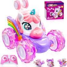 (Unicorn Remote Control Cars) New Years 2025 Spider Design Stunt Car Remote Control Cars Toys for Boys Girls Birthday Gifts Christmas Gift