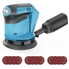 ((No battery)Round sand making machine) (Free choice)Brushless Cordless Orbital Sander, Compatible with Makita 18V Battery, w/ 2 x 3.0AH Battery, 3 Variable Speeds(7500-15000 U/min)