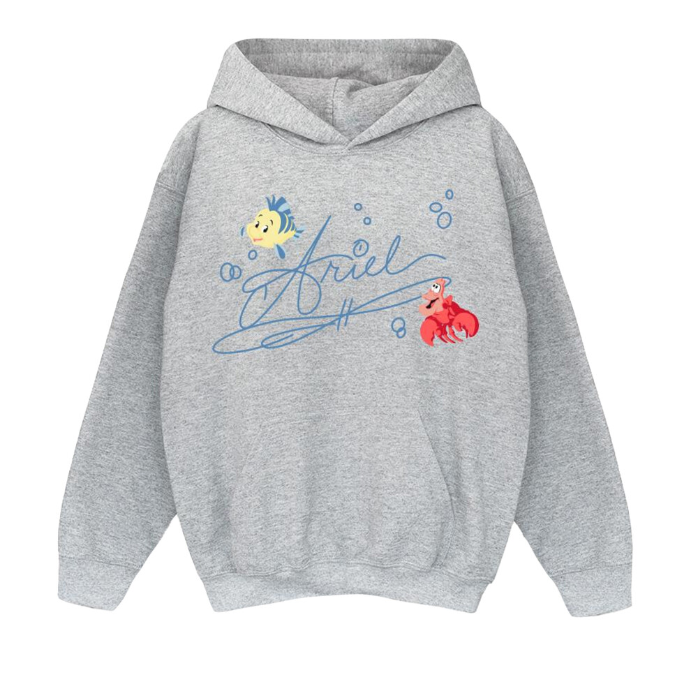 (12-13 Years, Sports Grey) Disney Girls The Little Mermaid Ariel Hoodie