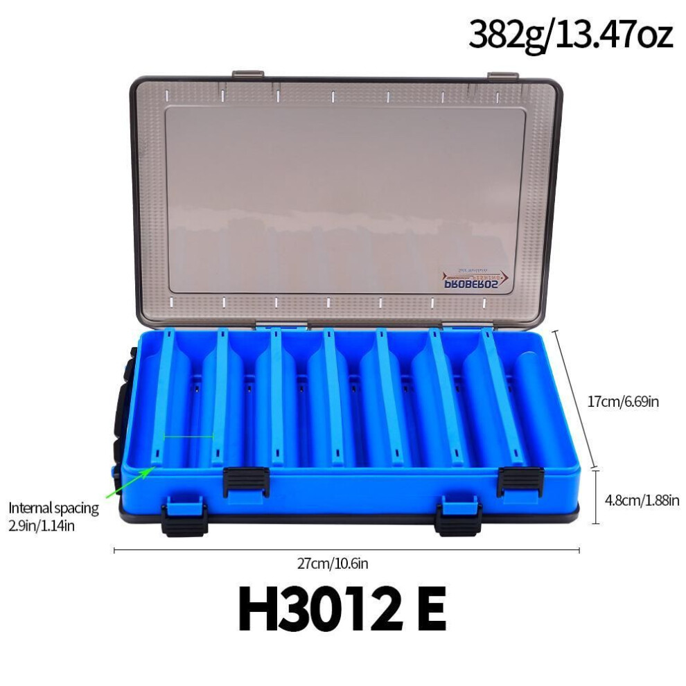 (blue, big) Double Lure Box Fishing Storage Box Portable Bait Fake Bait Accessory Box Mino Pencil Lure Bait Plastic Box