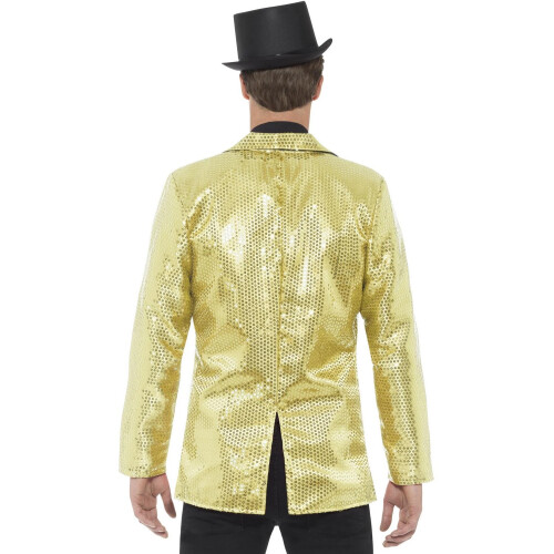 Smiffy's (L, Gold) Smiffys Mens Sequin Costume Jacket 1