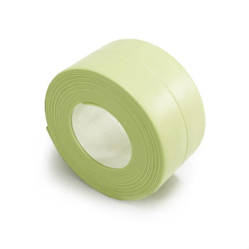 (Green, 38MM*3.2M) PVC Bathroom Kitchen Shower Sink Bath Sealing Strip Tape Caulk Strip Self Adhesive Waterproof Wall Sticker Sink Edge Tapes