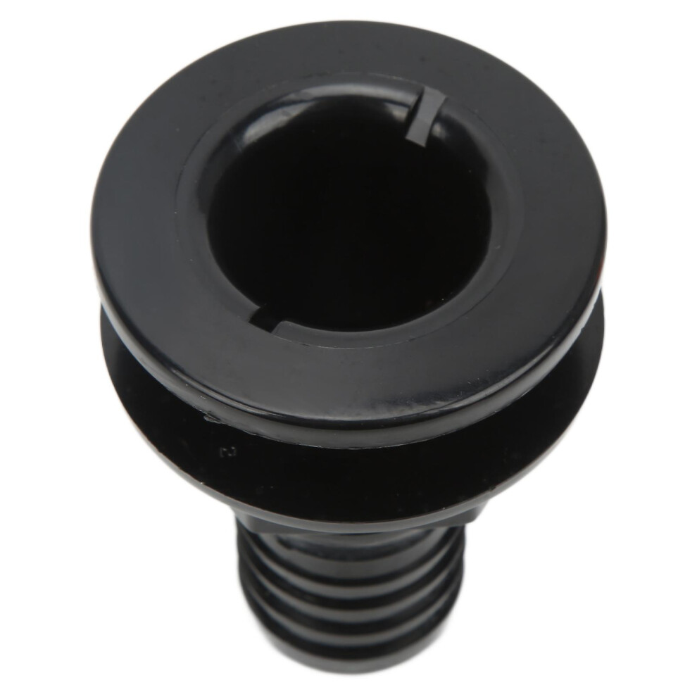 Kikidex (As Show, One Size) 11/2In Thru Hull Fitting Straight Abs Hose Connector Accessory For Boats Marinesblack