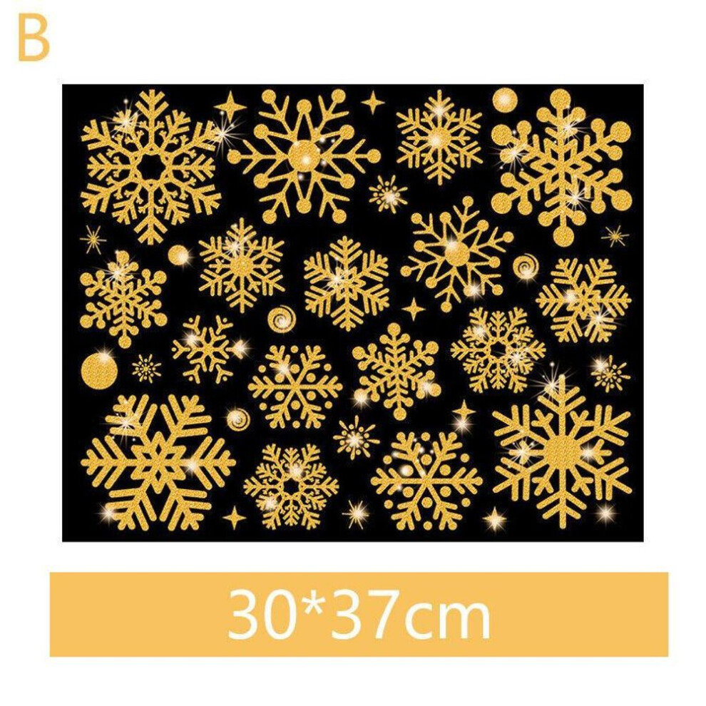 (Style B) Christmas Window Stickers Christmas Clings Snowflakes Sticker Static Sticker for Xmas Stickers Window Christmas Window Decoration