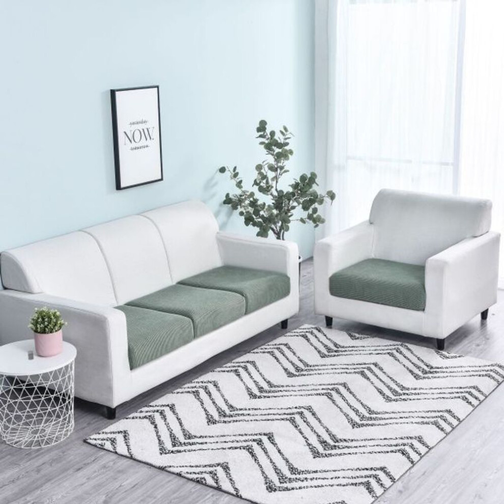 (army green, Normal Size-1 seat) Sofa Seat Cushion Cover Elastic Furniture Sofa Protector Polar Fleece Plush Case for Sofa 1/2/3 Seater Chair Sofas Cover Stretch