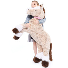 (Brown) HkeDes 47'' Giant Horse Stuffed Animal Horse Plush Toy for Girlfriend Women Kids for Valentine's Christmas Birthday