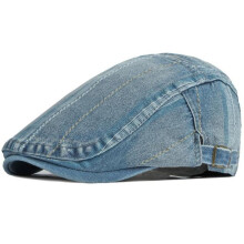 (as the picture, 55-60cm Adjustable) Ht4015 Berets 2022 New Fashion Denim Beret Cap Men Women Adjustable Ivy Newsboy Flat Cap Male Female Artist Painter Beret Hat